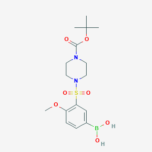 (3-((4-(Tert-butoxycarbonyl)piperazin-1-yl)sulfonyl)-4-methoxyphenyl)boronic acid