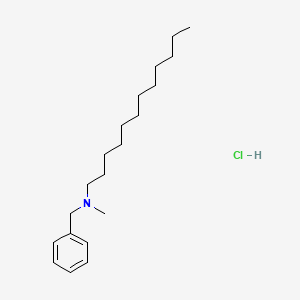 molecular formula C20H36ClN B14472598 N-benzyl-N-methyldodecan-1-amine;hydrochloride CAS No. 67293-87-2