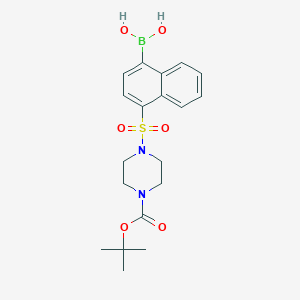 (4-((4-(Tert-butoxycarbonyl)piperazin-1-yl)sulfonyl)naphthalen-1-yl)boronic acid