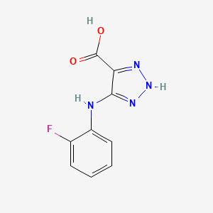 molecular formula C9H7FN4O2 B1447264 5-((2-fluorophenyl)amino)-1H-1,2,3-triazole-4-carboxylic acid CAS No. 1708013-59-5