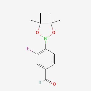 molecular formula C13H16BFO3 B1447265 2-Fluoro-4-formylphenylboronic acid pinacol ester CAS No. 1352657-25-0