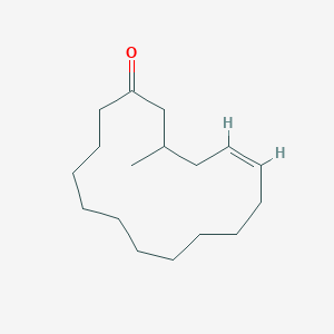 molecular formula C17H30O B14472695 5-Cyclohexadecen-1-one, 3-methyl- CAS No. 72785-14-9
