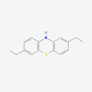 molecular formula C16H17NS B14472743 2,7-Diethyl-10H-phenothiazine CAS No. 65703-20-0