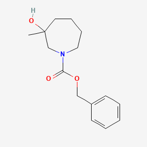 molecular formula C15H21NO3 B1447275 Benzyl 3-hydroxy-3-methylazepane-1-carboxylate CAS No. 1801454-25-0