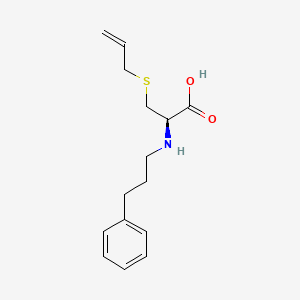 molecular formula C15H21NO2S B14472758 N-(3-Phenylpropyl)-S-prop-2-en-1-yl-L-cysteine CAS No. 65346-65-8