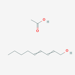 molecular formula C11H20O3 B14472765 Acetic acid--nona-2,4-dien-1-ol (1/1) CAS No. 72648-91-0