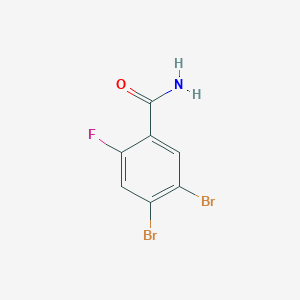 molecular formula C7H4Br2FNO B1447278 4,5-Dibromo-2-fluorobenzamide CAS No. 1803716-08-6