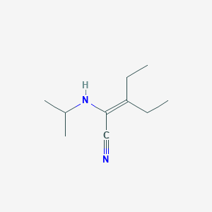 molecular formula C10H18N2 B14472782 3-Ethyl-2-[(propan-2-yl)amino]pent-2-enenitrile CAS No. 66102-55-4