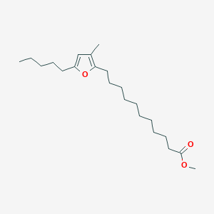 molecular formula C22H38O3 B14472796 Methyl 11-(3-methyl-5-pentylfuran-2-YL)undecanoate CAS No. 71041-53-7