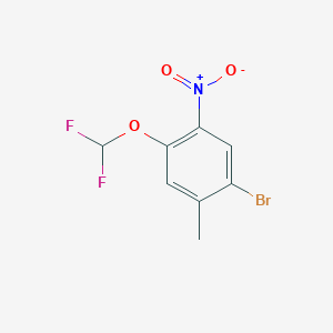 molecular formula C8H6BrF2NO3 B1447281 2-Bromo-5-difluoromethoxy-4-nitrotoluene CAS No. 1804910-60-8