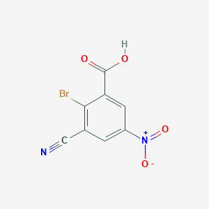 molecular formula C8H3BrN2O4 B1447282 2-Bromo-3-cyano-5-nitrobenzoic acid CAS No. 1806853-31-5