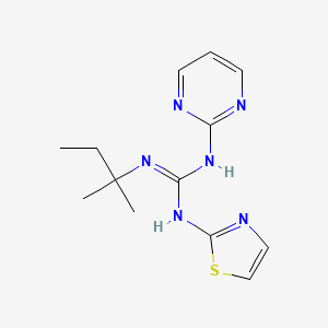 molecular formula C13H18N6S B14472850 Guanidine, 1-tert-pentyl-2-(2-pyrimidinyl)-3-(2-thiazolyl)- CAS No. 72041-86-2