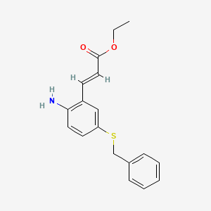 (E)-Ethyl 3-(2-amino-5-(benzylthio)phenyl)acrylate