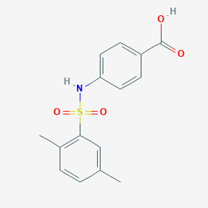 molecular formula C15H15NO4S B144729 4-(2,5-Dimethyl-benzenesulfonylamino)-benzoic acid CAS No. 126146-01-8