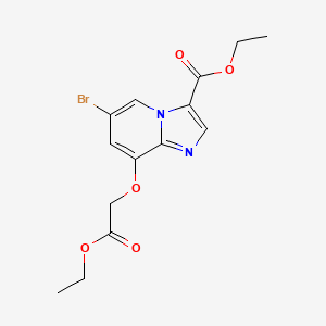 Ethyl 6-bromo-8-(2-ethoxy-2-oxoethoxy)imidazo[1,2-a]pyridine-3-carboxylate