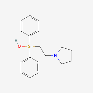 molecular formula C18H23NOSi B14472920 Diphenyl[2-(pyrrolidin-1-yl)ethyl]silanol CAS No. 72385-50-3