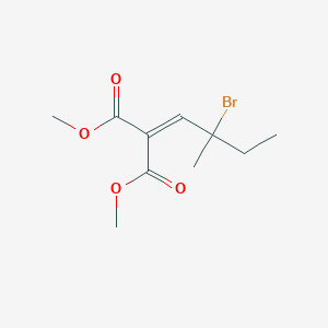 molecular formula C10H15BrO4 B14472936 Dimethyl (2-bromo-2-methylbutylidene)propanedioate CAS No. 67498-37-7