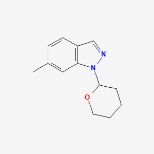 molecular formula C13H16N2O B1447296 6-Methyl-1-(oxan-2-yl)indazole CAS No. 1337880-45-1