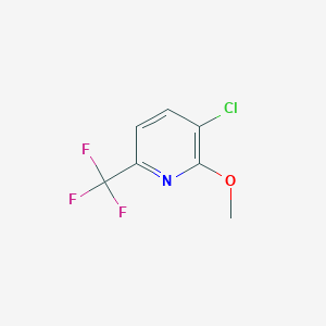 molecular formula C7H5ClF3NO B1447297 3-Chloro-2-methoxy-6-(trifluoromethyl)pyridine CAS No. 1214323-05-3