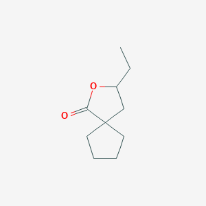 molecular formula C10H16O2 B14472991 3-Ethyl-2-oxaspiro[4.4]nonan-1-one CAS No. 65757-11-1