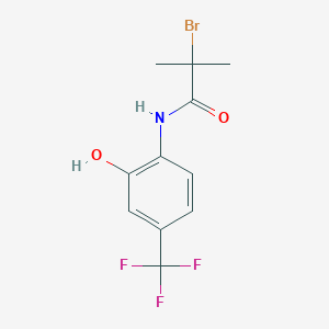 molecular formula C11H11BrF3NO2 B1447306 2-bromo-N-[2-hydroxy-4-(trifluoromethyl)phenyl]-2-methylpropanamide CAS No. 1807593-84-5