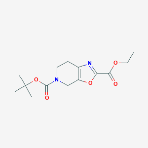 molecular formula C14H20N2O5 B1447309 5-叔丁基 2-乙基 6,7-二氢恶唑并[5,4-c]吡啶-2,5(4H)-二羧酸酯 CAS No. 1422344-17-9