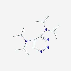molecular formula C15H29N5 B14473090 N~4~,N~4~,N~5~,N~5~-Tetra(propan-2-yl)-1,2,3-triazine-4,5-diamine CAS No. 70611-21-1