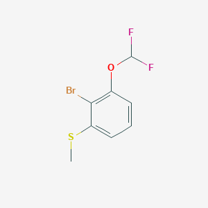 molecular formula C8H7BrF2OS B1447310 2-Bromo-3-(difluoromethoxy)thioanisole CAS No. 1805104-13-5