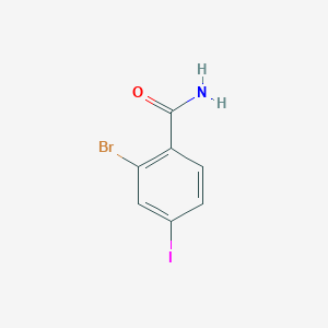 molecular formula C7H5BrINO B1447311 2-Bromo-4-iodobenzamide CAS No. 1261516-26-0