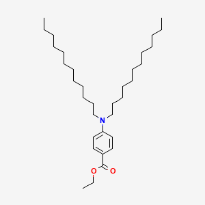 molecular formula C33H59NO2 B14473116 Ethyl 4-(didodecylamino)benzoate CAS No. 65213-47-0