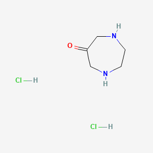 molecular formula C5H12Cl2N2O B1447312 1,4-二氮杂环-6-酮 2HCl CAS No. 1824627-70-4