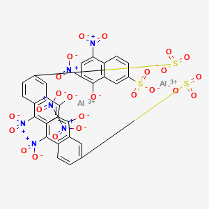 molecular formula C30H12Al2N6O24S3 B14473247 dialuminum;5,7-dinitro-8-oxidonaphthalene-2-sulfonate CAS No. 68698-86-2