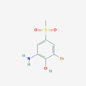 molecular formula C7H8BrNO3S B1447327 2-氨基-6-溴-4-(甲磺酰基)苯酚 CAS No. 1820889-74-4