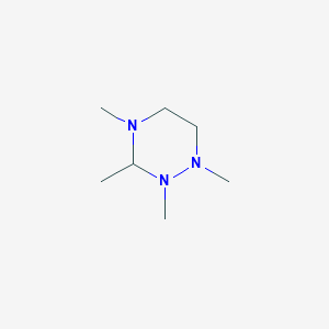 molecular formula C7H17N3 B14473278 1,2,3,4-Tetramethyl-1,2,4-triazinane CAS No. 66175-21-1