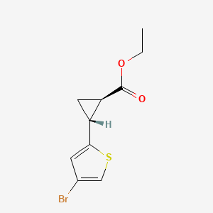 Ethyl trans-2-(4-bromothiophen-2-yl)cyclopropanecarboxylate