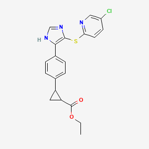 (1S,2S)-ethyl 2-(4-(5-((5-chloropyridin-2-yl)thio)-1H-imidazol-4-yl)phenyl)cyclopropanecarboxylate