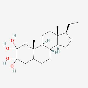 molecular formula C21H36O4 B14473367 Pregnane-2,2,3,3-tetrol CAS No. 72692-11-6