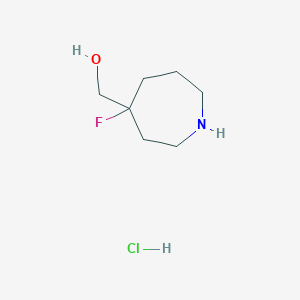 molecular formula C7H15ClFNO B1447338 (4-Fluoroazepan-4-yl)methanol hydrochloride CAS No. 1823319-26-1
