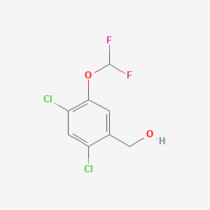 molecular formula C8H6Cl2F2O2 B1447340 2,4-Dichloro-5-(difluoromethoxy)benzyl alcohol CAS No. 1803789-25-4