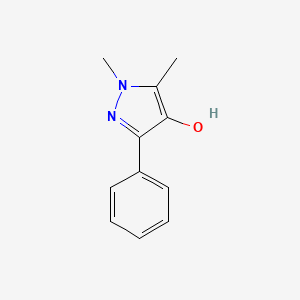 molecular formula C11H12N2O B14473409 1,5-Dimethyl-3-phenyl-1H-pyrazol-4-ol CAS No. 71292-45-0