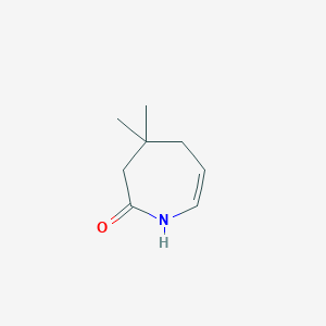 molecular formula C8H13NO B14473422 4,4-dimethyl-3,5-dihydro-1H-azepin-2-one CAS No. 65113-10-2