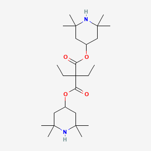 molecular formula C25H46N2O4 B14473459 Bis(2,2,6,6-tetramethylpiperidin-4-yl) diethylpropanedioate CAS No. 65345-40-6