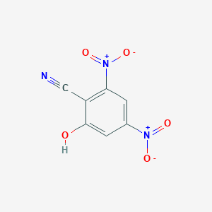molecular formula C7H3N3O5 B14473468 2-Hydroxy-4,6-dinitrobenzonitrile CAS No. 71370-77-9