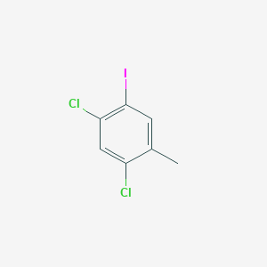 molecular formula C7H5Cl2I B1447353 1,5-Dichloro-2-iodo-4-methylbenzene CAS No. 1804414-08-1