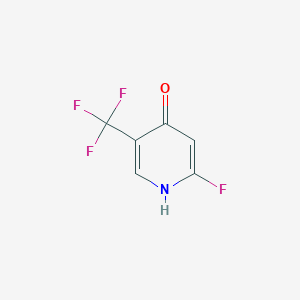 molecular formula C6H3F4NO B1447354 2-Fluoro-4-hydroxy-5-(trifluoromethyl)pyridine CAS No. 1227573-40-1