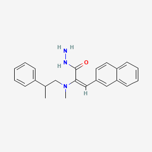 molecular formula C23H25N3O B14473540 N-Methyl-N-(alpha-methylphenethyl)glycine 2-(2-naphthylmethylene)hydrazide CAS No. 72606-64-5