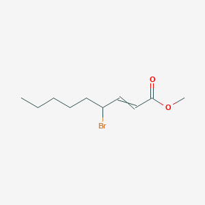 molecular formula C10H17BrO2 B14473545 Methyl 4-bromonon-2-enoate CAS No. 68597-77-3