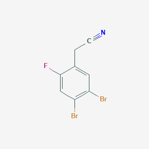 molecular formula C8H4Br2FN B1447359 4,5-Dibromo-2-fluorophenylacetonitrile CAS No. 1803716-94-0