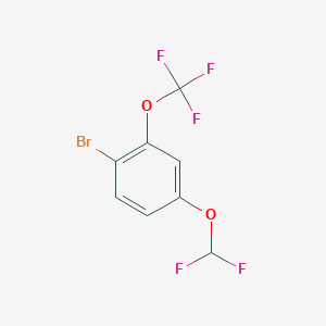 molecular formula C8H4BrF5O2 B1447361 1-Bromo-4-difluoromethoxy-2-(trifluoromethoxy)benzene CAS No. 1805024-71-8