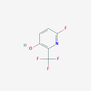 molecular formula C6H3F4NO B1447363 6-Fluoro-3-hydroxy-2-(trifluoromethyl)pyridine CAS No. 1227573-49-0